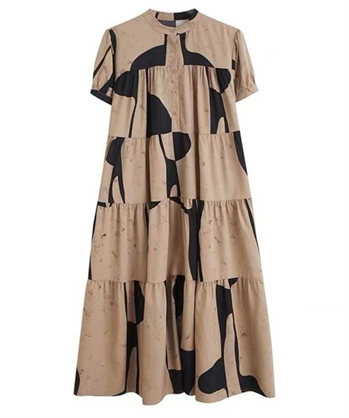 「Dream garden」 半袖ワンピース FREE ブルー レディース_画像6