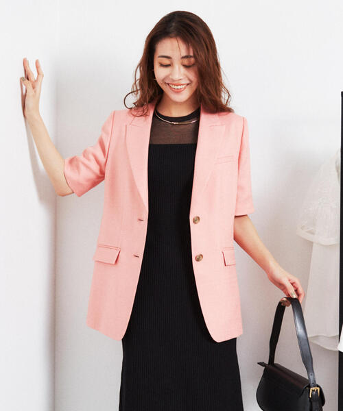「PINKY&DIANNE」 テーラードジャケット 38 ピンク レディース_画像8
