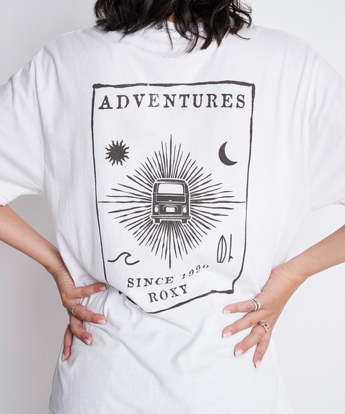 「ROXY」 半袖Tシャツ MEDIUM ブラック系その他 レディース_画像3