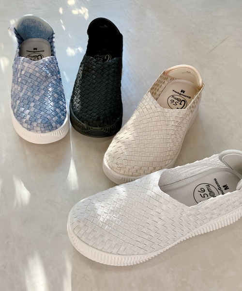 「Gomu 56」 スリッポン M ブラック レディース_画像6