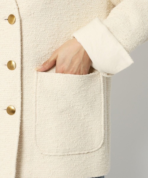 BABYLONE（バビロン） ノーカラージャケット フリー キャメル