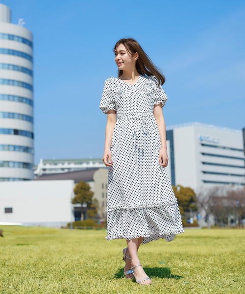 「QUEENS COURT」 半袖ワンピース 2 ブラック レディース_画像8