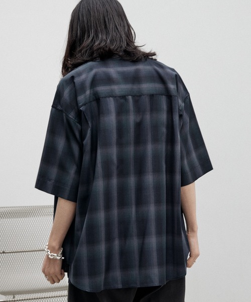 「WYM LIDNM」 半袖シャツ S ダークグレー メンズ_画像8