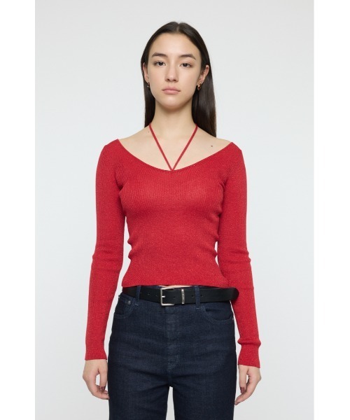 MOUSSY（マウジー） ニット セーター GLITTER TIE KNIT トップス