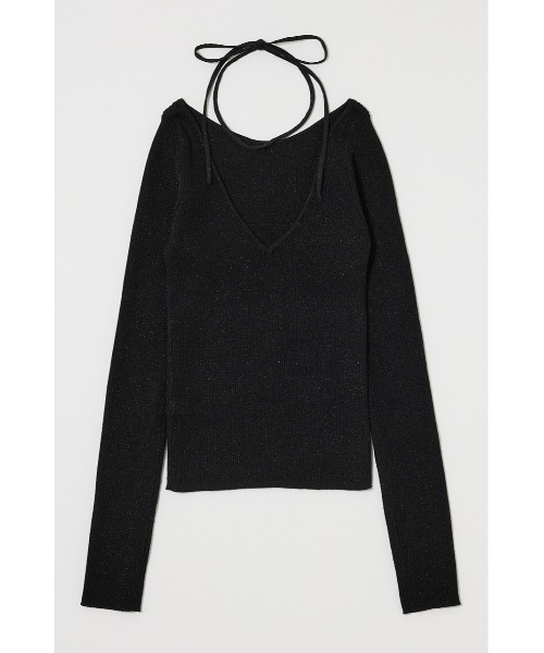 MOUSSY（マウジー） ニット セーター GLITTER TIE KNIT トップス