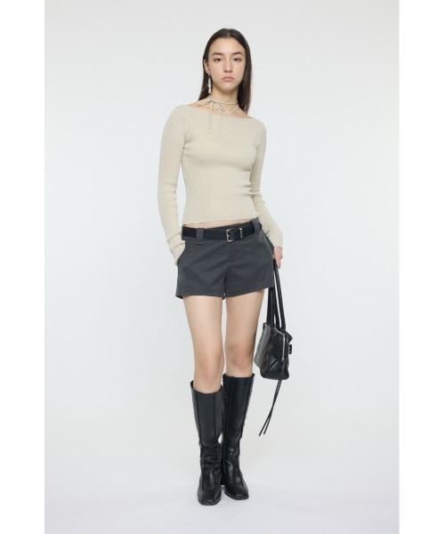 TAN グリッターニット MOUSSY（マウジー） ニット セーター GLITTER TIE KNIT トップス