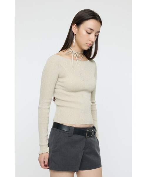MOUSSY（マウジー） ニット セーター GLITTER TIE KNIT トップス