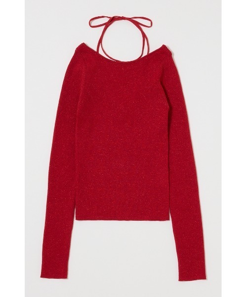 MOUSSY（マウジー） ニット セーター GLITTER TIE KNIT トップス