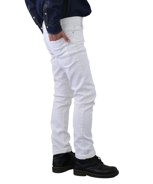 「London Denim」 スキニーデニムパンツ X-LARGE ホワイト メンズ_画像4
