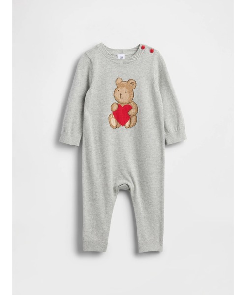 GAP（ギャップ） ベビー服 ロンパース ブラナンベア ハート ニット