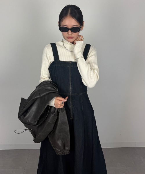 mellomela. ワンピース フロントZIPジャンパースカート : ZOZOTOWN