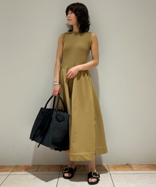 「Mila Owen」 ノースリーブワンピース 0 ブラック レディースの画像
