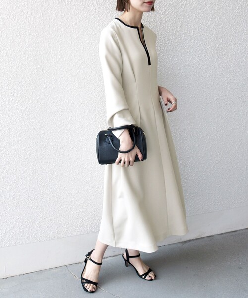 「SHIPS any」 長袖ワンピース ONE SIZE ブラック レディース_画像8