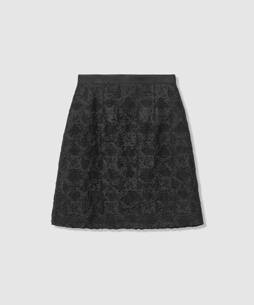 スカート 「LOULOU WILLOUGHBY」コード刺繍ミニスカートの画像