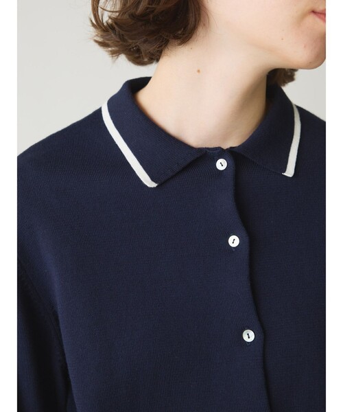 「MidiUmi」 ニットカーディガン FREE ネイビー レディース_画像9