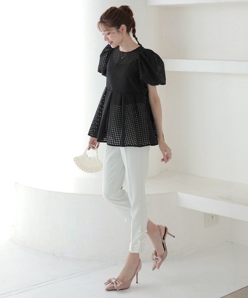 「MERAKI」 イージーパンツ M ブラック レディース_画像3