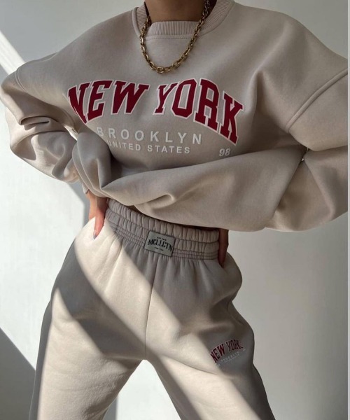 「NEW GENTLEMAN」 セットアップジャージ M グレー レディース_画像2