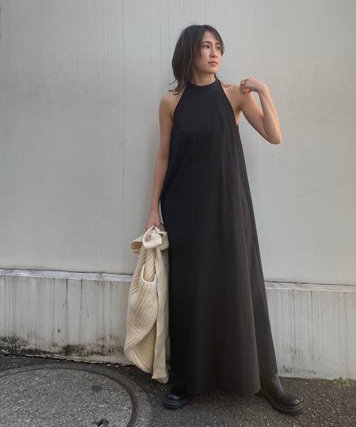 「ETRE TOKYO」 コンビワンピース FREE ブラック レディース_画像4