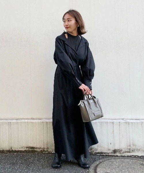 「ETRE TOKYO」 コンビワンピース FREE ブラック レディース_画像5