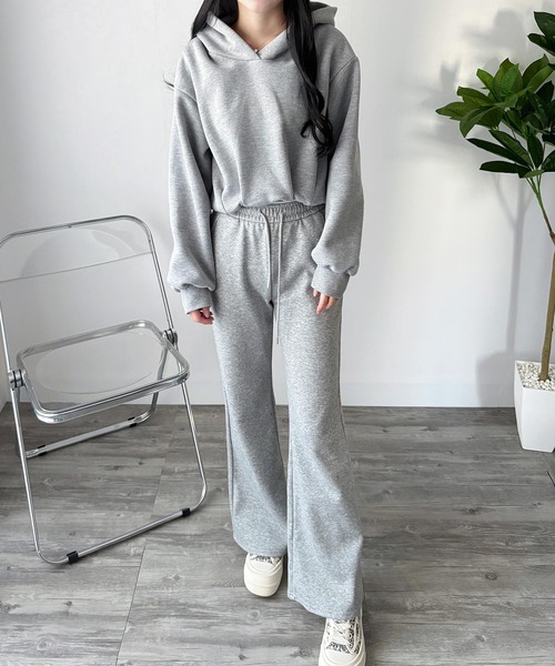 Dewlily スウェットパンツ ジャージ 裏起毛であったかすっきり見える