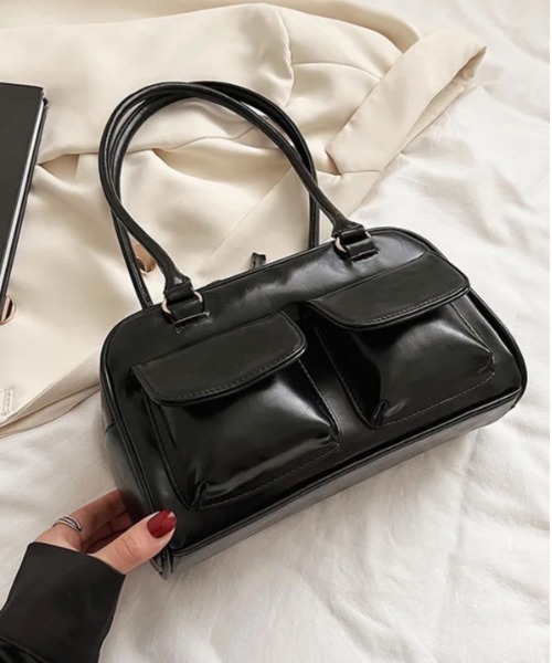 「BARELY BLUE」 ハンドバッグ FREE ブラック レディース_画像3