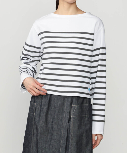 ORCIVAL | ラッセル ボートネッククロップドTシャツ ORCIVAL（オーシバル） tシャツ | ラッセル ボートネッククロップドT
