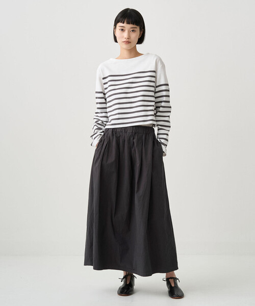 ORCIVAL | ラッセル ボートネッククロップドTシャツ ORCIVAL（オーシバル） tシャツ | ラッセル ボートネッククロップドT