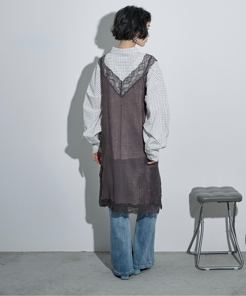 THE Yon ワンピース レース切替シアーキャミチュニック : ZOZOTOWN