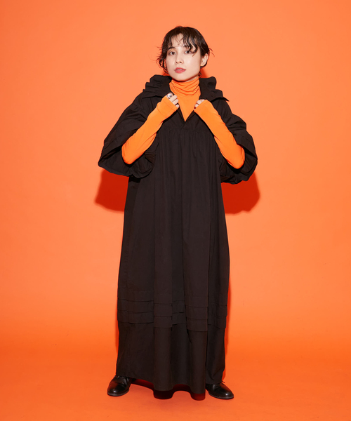 「CITYSHOP」 長袖ワンピース 36 ブラック レディースの画像