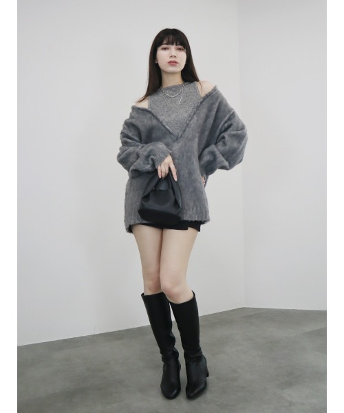「Reurie'」 長袖ニット FREE グレー レディース_画像2