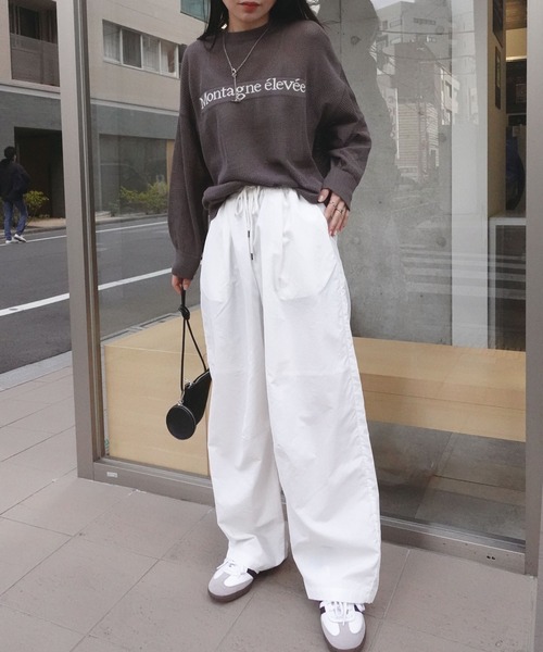 「CORNERS」 スラックス L チャコールグレー レディース_画像4