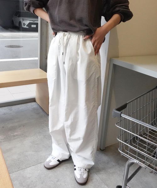 「CORNERS」 スラックス L チャコールグレー レディース_画像8