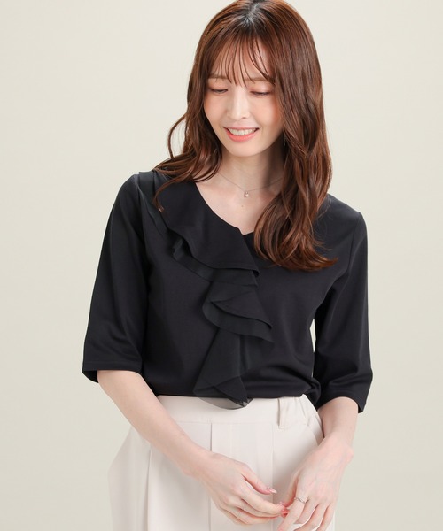 GLACIER lusso（グラシアルッソ） tシャツ アシメフリルトップス