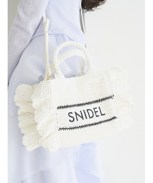 【新品】SNIDEL 籐編み ラタン ショルダーバッグ トートバッグ 白 1点 ラタンカゴバッグ(ハンドバッグ)｜バッグ｜SNIDEL(スナイデル)の通販