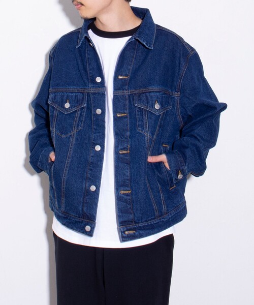 「GLOSTER」 デニムジャケット X-LARGE インディゴブルー メンズ_画像8