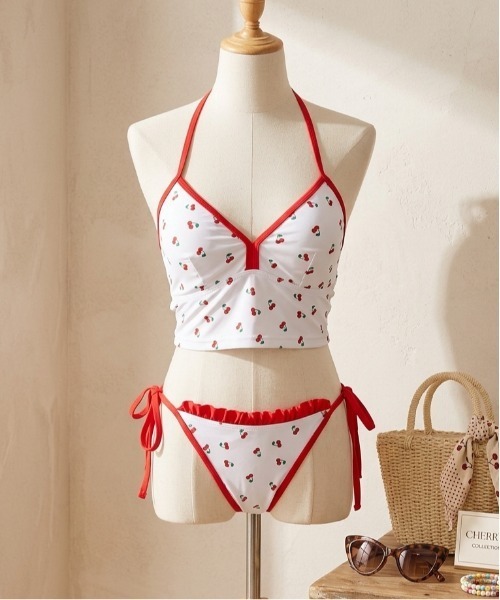 gossip!ロサンゼルス 水着 Y2Kレトロ 小花柄 温泉水着2点セット swim