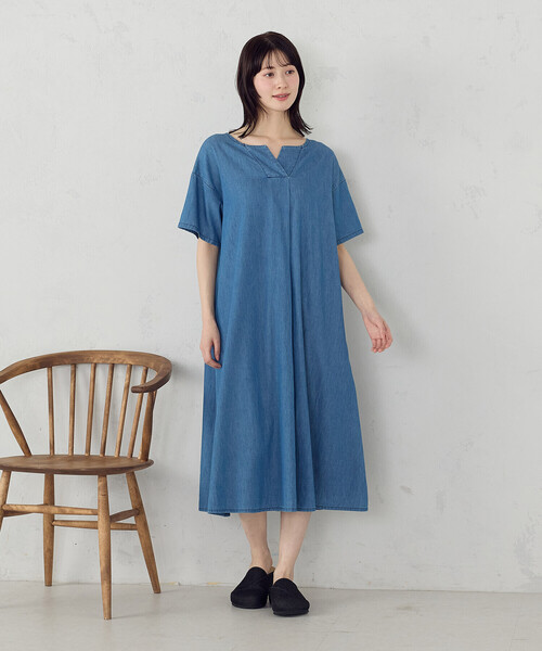 ワンピース 夏 半袖 デニム 半袖アッパッパ : ZOZOTOWN Yahoo!店