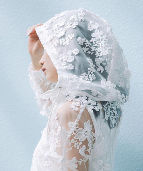 LAYAS レースジャガードフーディ LAYAS パーカー 「別注」LAYAS×DOORS LACE JQD PARKA レディース
