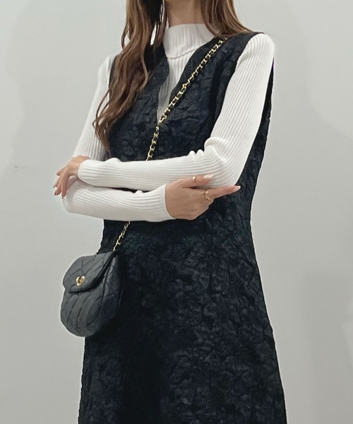 「Futier land」 ノースリーブワンピース MEDIUM グレー レディース_画像9