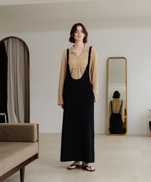ワンピース 「再入荷」カットジョーゼットジャンスカの画像