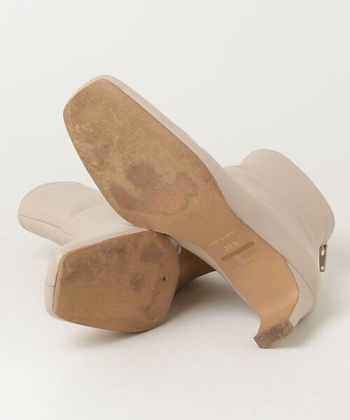 「Mode et Jacomo」 ショートブーツ 22.5cm ベージュ レディース_画像3