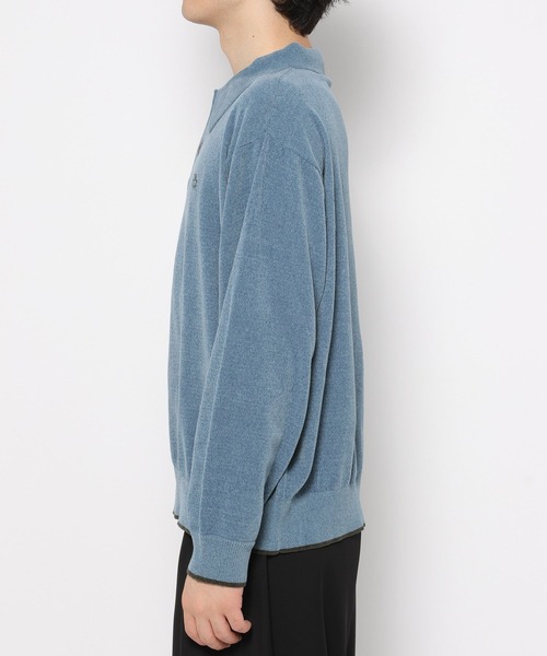 「HARE」 長袖ポロシャツ SMALL グレー メンズ_画像6