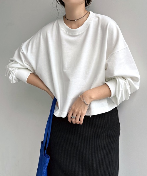 「andme」 「alma design」長袖カットソー M ブラック レディース_画像2