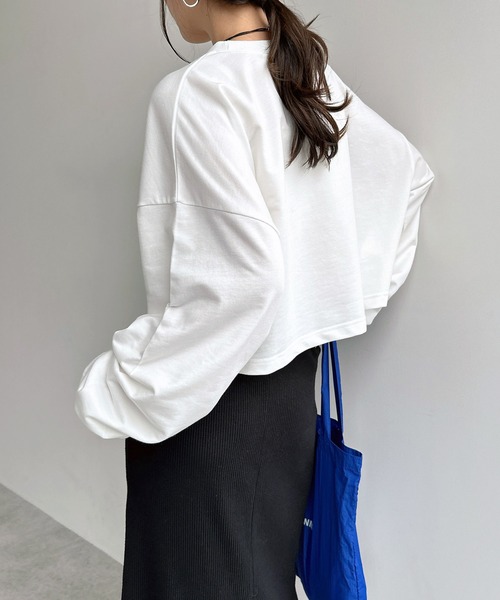 「andme」 「alma design」長袖カットソー M ブラック レディース_画像4