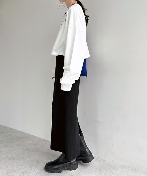 「andme」 「alma design」長袖カットソー M ブラック レディース_画像5