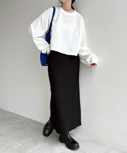 「andme」 「alma design」長袖カットソー M ブラック レディース_画像6