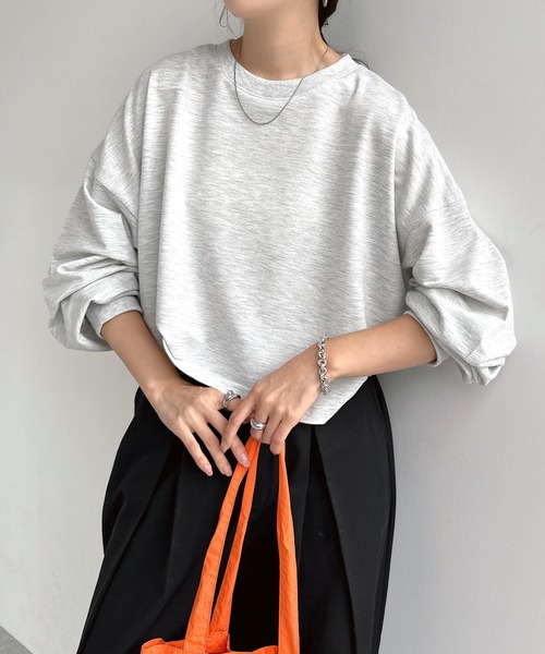 「andme」 「alma design」長袖カットソー M ブラック レディース_画像7
