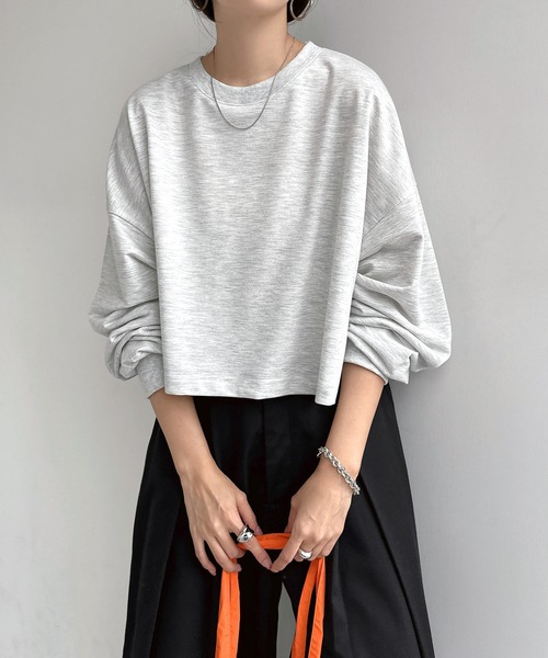 「andme」 「alma design」長袖カットソー M ブラック レディース_画像9