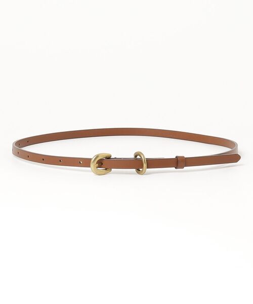 AURALEE レザーベルト　ブラウン AURALEE（オーラリー） LEATHER NARROW BELT ベルト - ブラウン