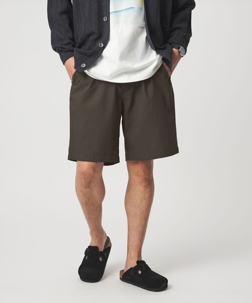 限定品）NoREMID ダークグレー ショートパンツ ジョーツ green label relaxing（グリーンレーベルリラクシング） ワイドパンツ